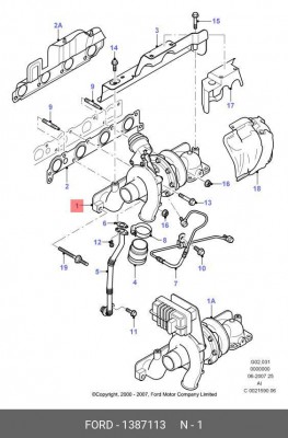 Турбокомпрессор 1387113 FORD