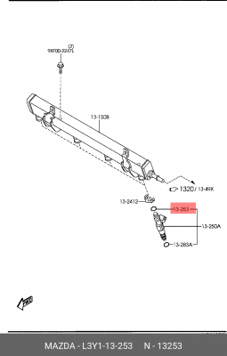 УПЛОТНИТЕЛЬНОЕ КОЛЬЦО  L3Y113253 L3Y113253 MAZDA