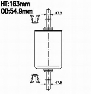 Фильтр топливный HAVAL F7/H6/H9, LADA KALINA, PRIORA, OPEL ASTRA G FSP34618 FSP34618 AZUMI