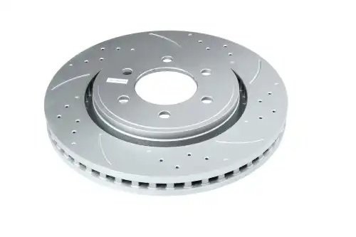 Передний тормозной диск Evolution с перфорацией и насечками, в покрытии GEOMET A AR85108 POWERSTOP