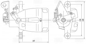 Суппорт торм. Renault Scenic I (96-)/Megane I (95-) зад. прав. d=34мм (CF 350139 CF350139 TRIALLI