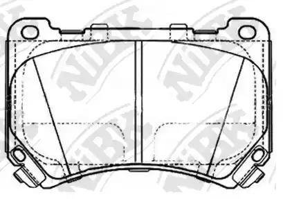 Колодки тормозные HYUNDAI Equus (08-) передние (4шт.) NIBK PN11002 NIBK